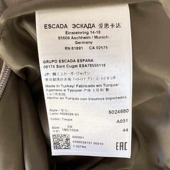 Escada Light Brown Goat Leather Knee Length Skirt - Picture 6 of 7